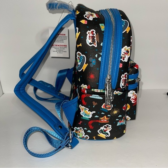 New Loungefly Mini Backpack Mickey And Friends Play In The Park Black main image 4